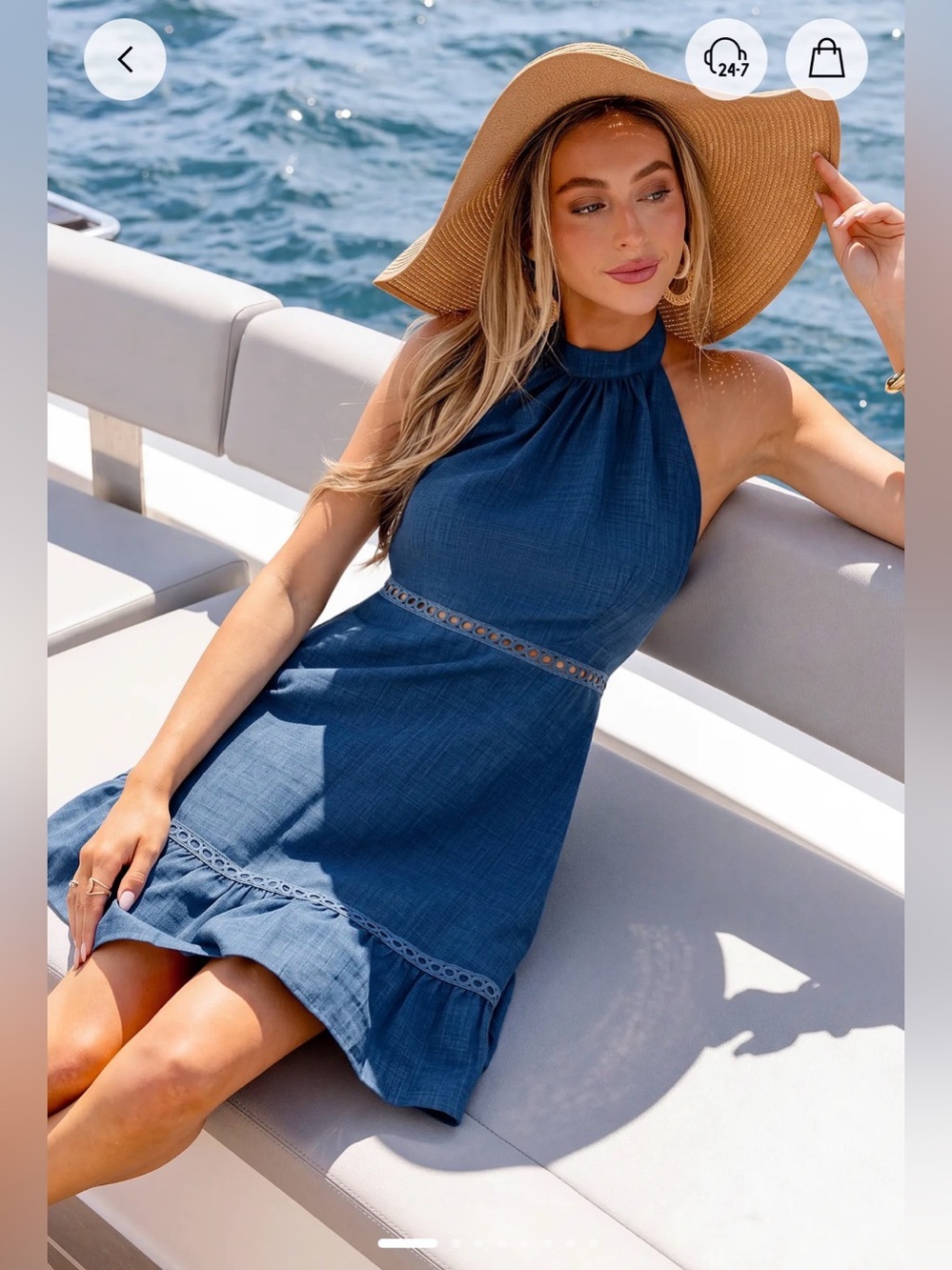 Cupshe Blue Mini Dress